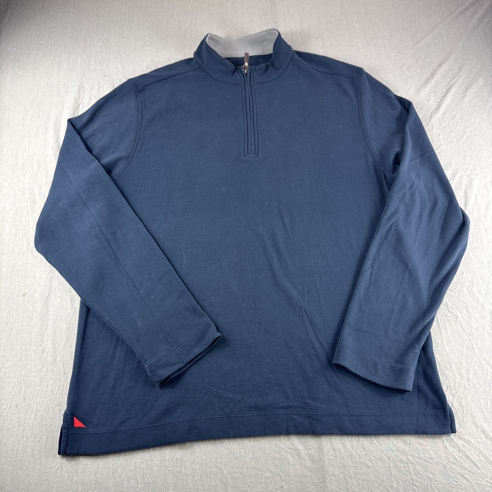 Untuckit Santangelo Pullover Mens L Blue 1/4 Zip Performance Golf Sweatshirt Top